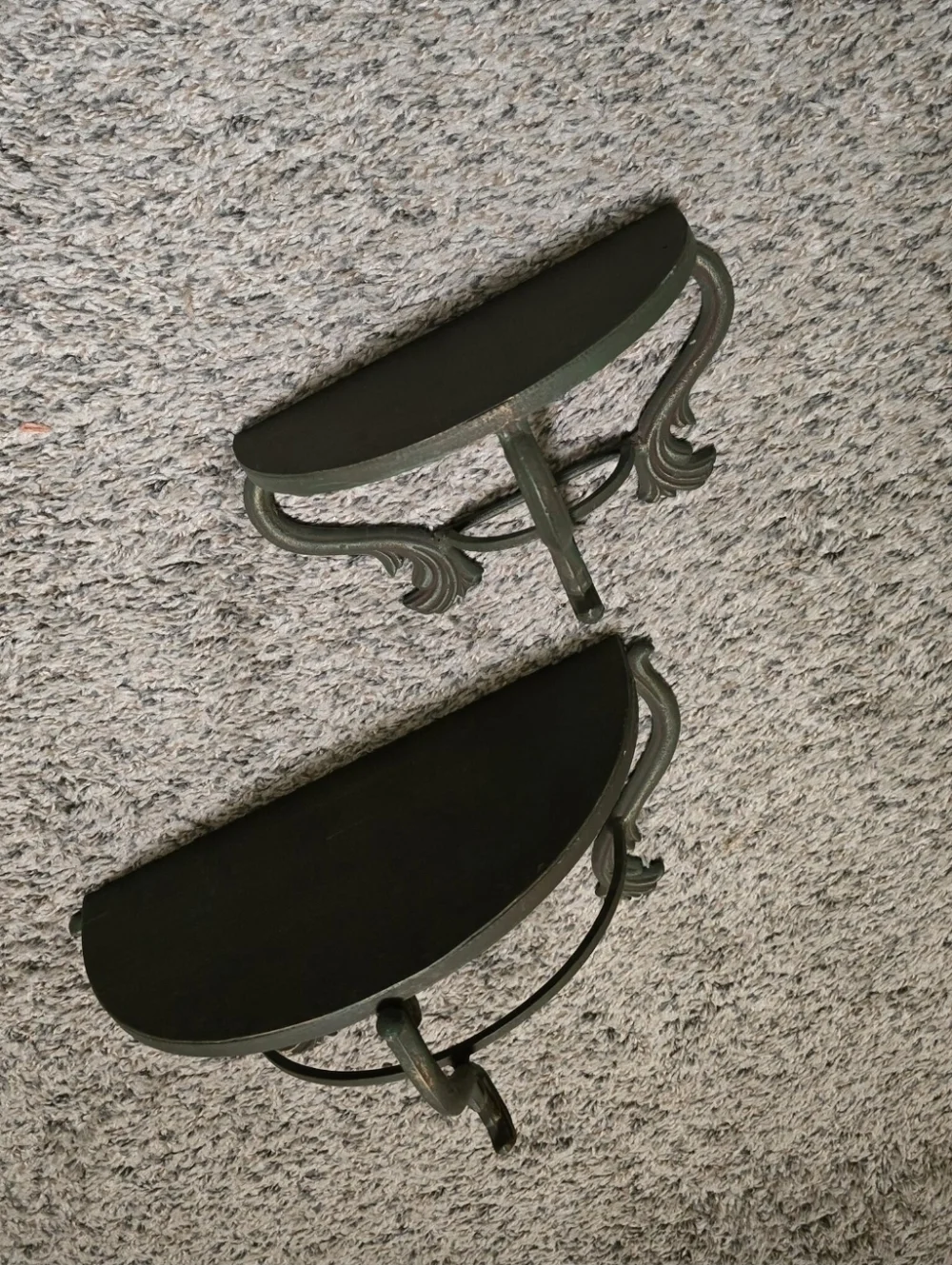 Pair Of Metal Wall Shelves